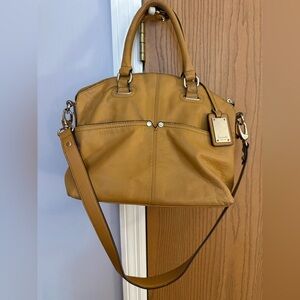 Vintage Tignanello Caramel Leather Polished Convertible Satchel
